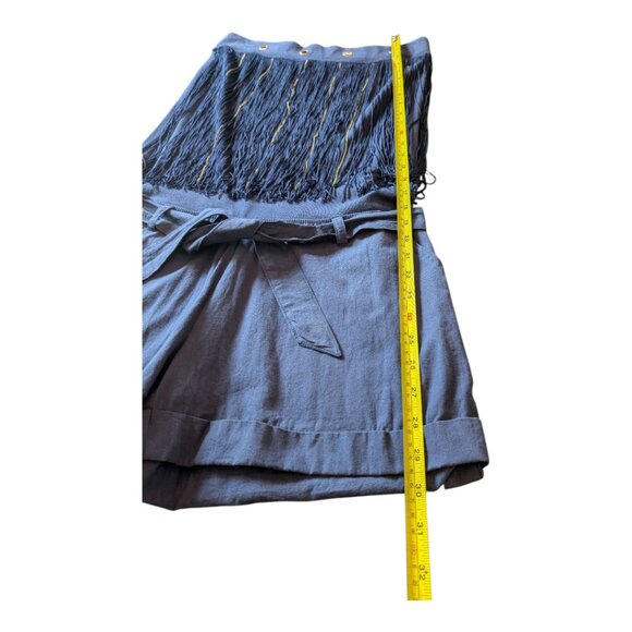 Vintage Y2K 2000s Rocawear Fringe Romper | Navy Blue | Large - Picture 9 of 12